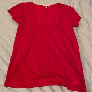 Casual red short sleeve shirt